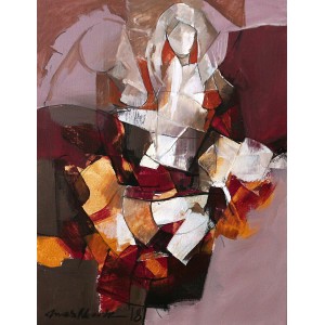 Mashkoor Raza, 18 x 24 Inch, Oil on Canvas, Figurative Painting, AC-MR-130